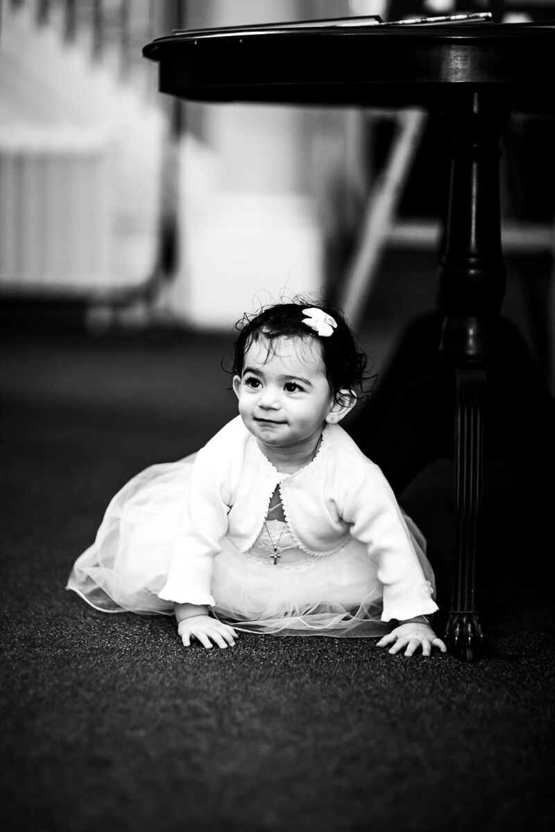 Crawling baby pose baptism