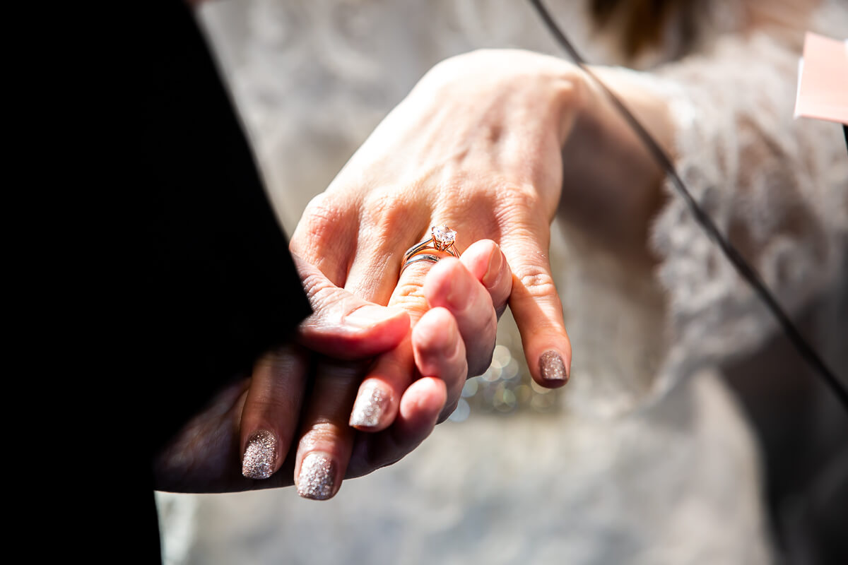 Hand in marriage exchanging of vowels